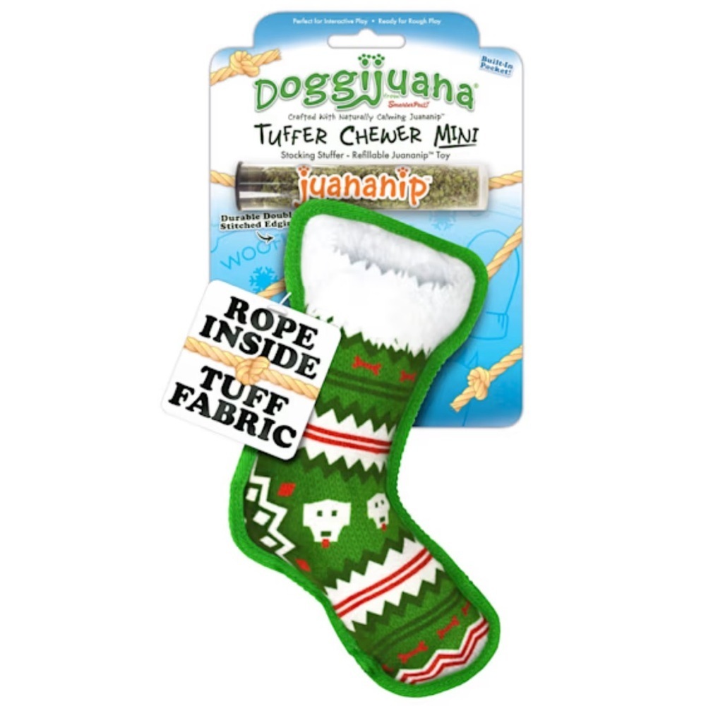 Doggijuana Tuffer Chewer Mini Refillable Stocking Stuffer Dog Toy S